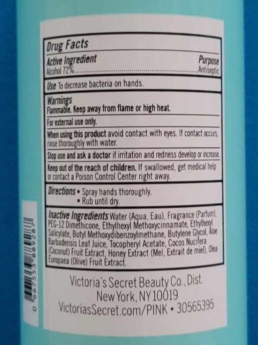 Victoria's Secret PINK Coconut Water Hand Sanitizer