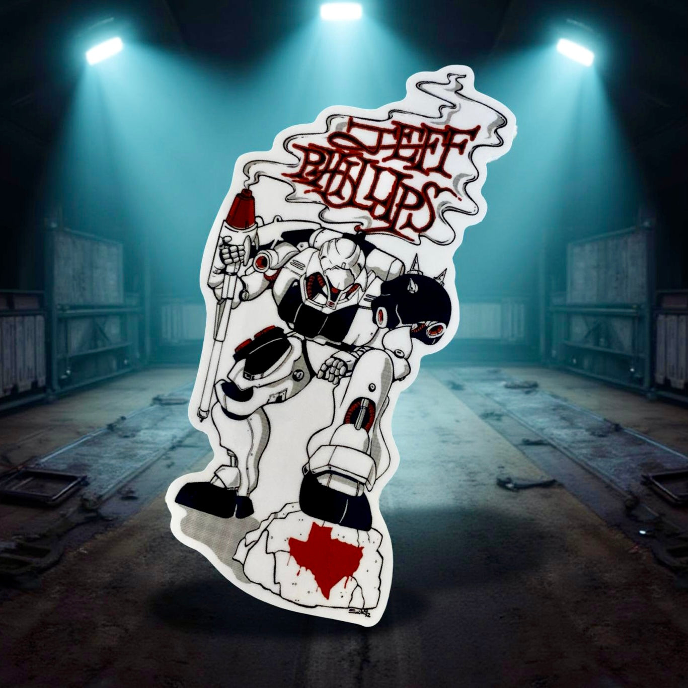 Jeff Phillips BBC GUNDAM Sticker 4.25"