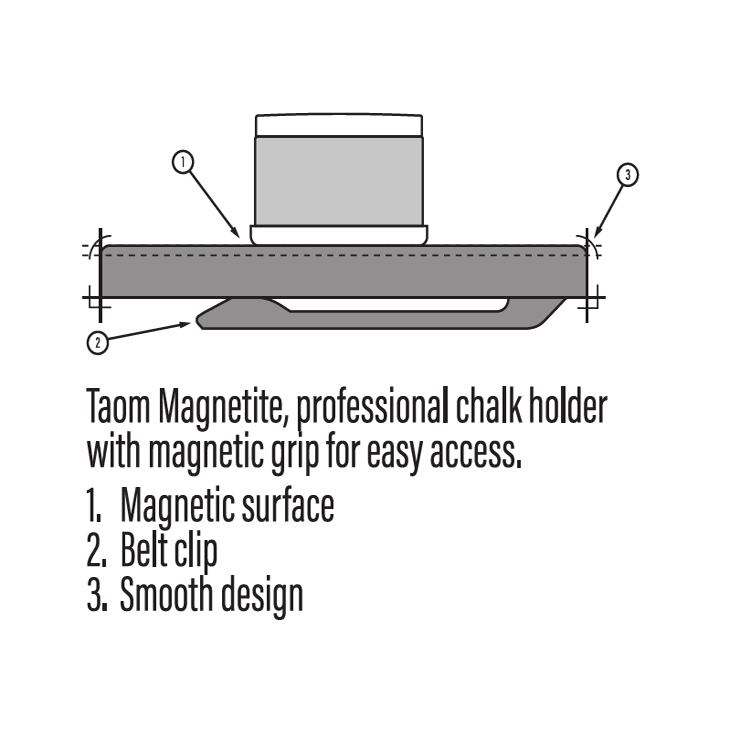 TAOM Magnetite Chalk Holder with Cup