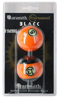 Aramith Black #5 & #13 Classic Color Orange Balls