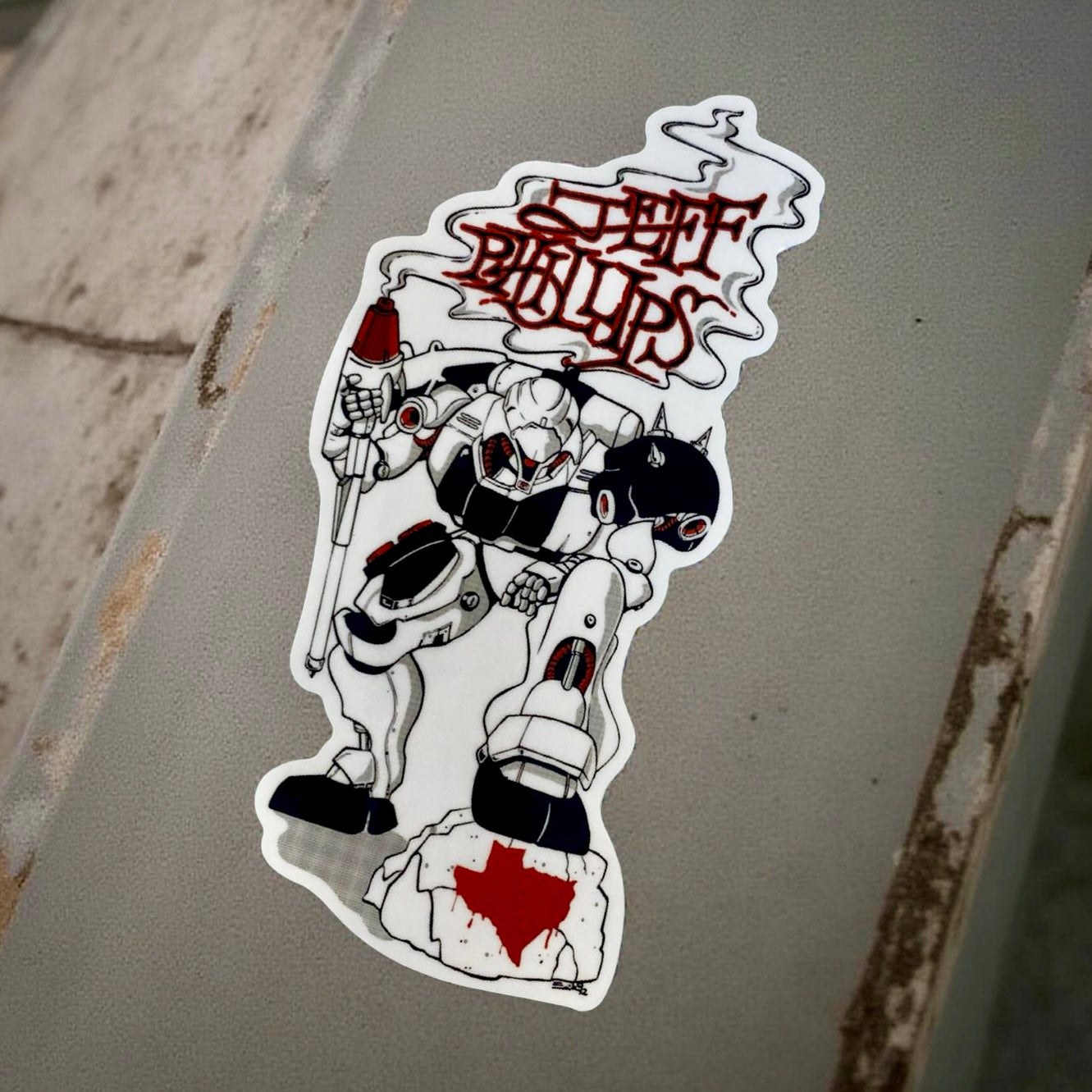 Jeff Phillips BBC GUNDAM Sticker 4.25"
