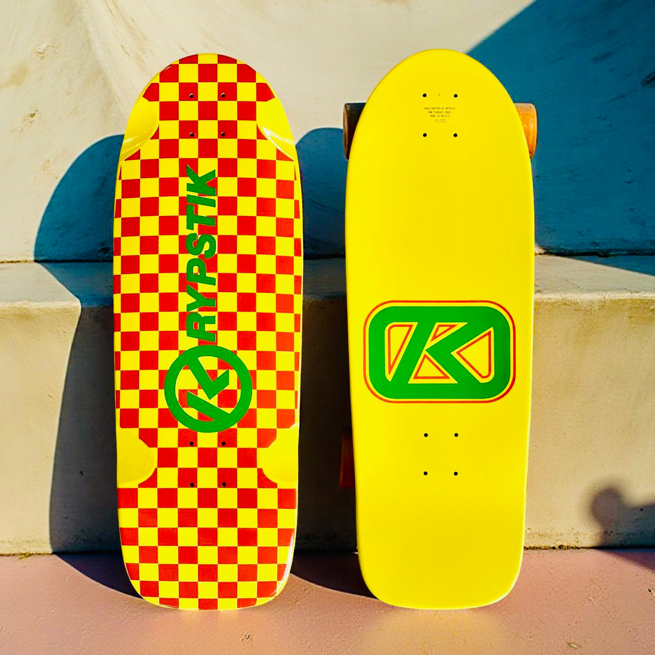 Krypstik Checkerboard 10"x30” Deck HAND-PAINTED (1 of 5)