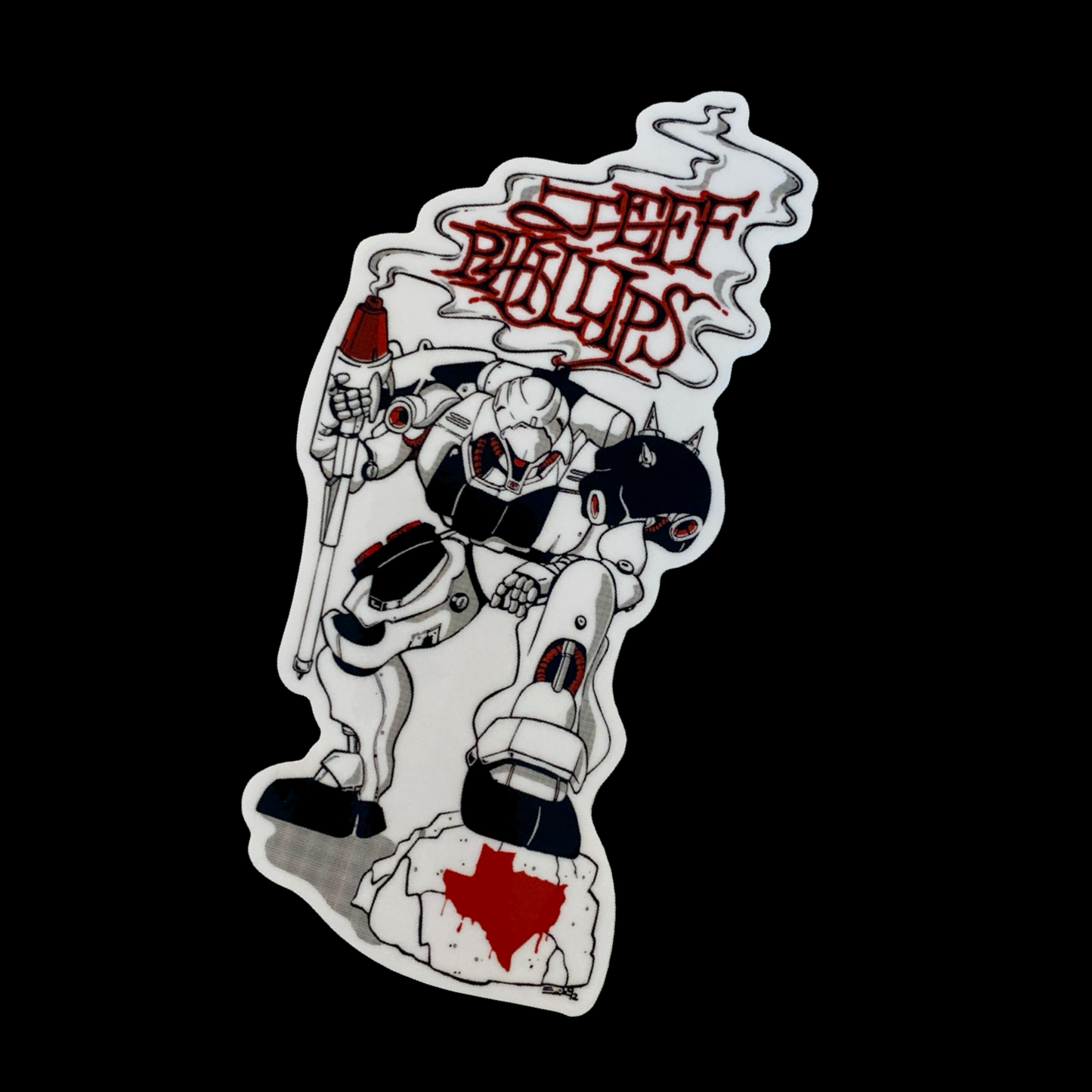 Jeff Phillips BBC GUNDAM Sticker 4.25"